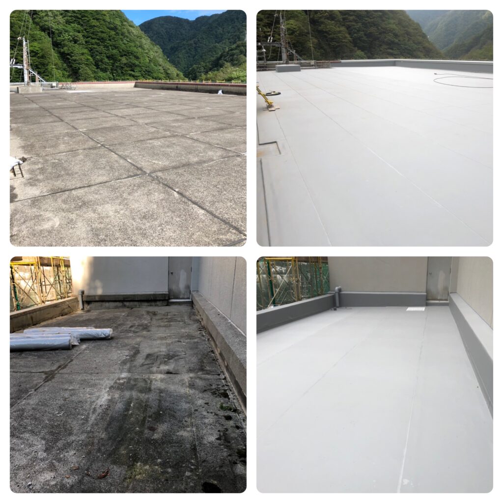 富山県　有峰発電所屋上防水改修工事
