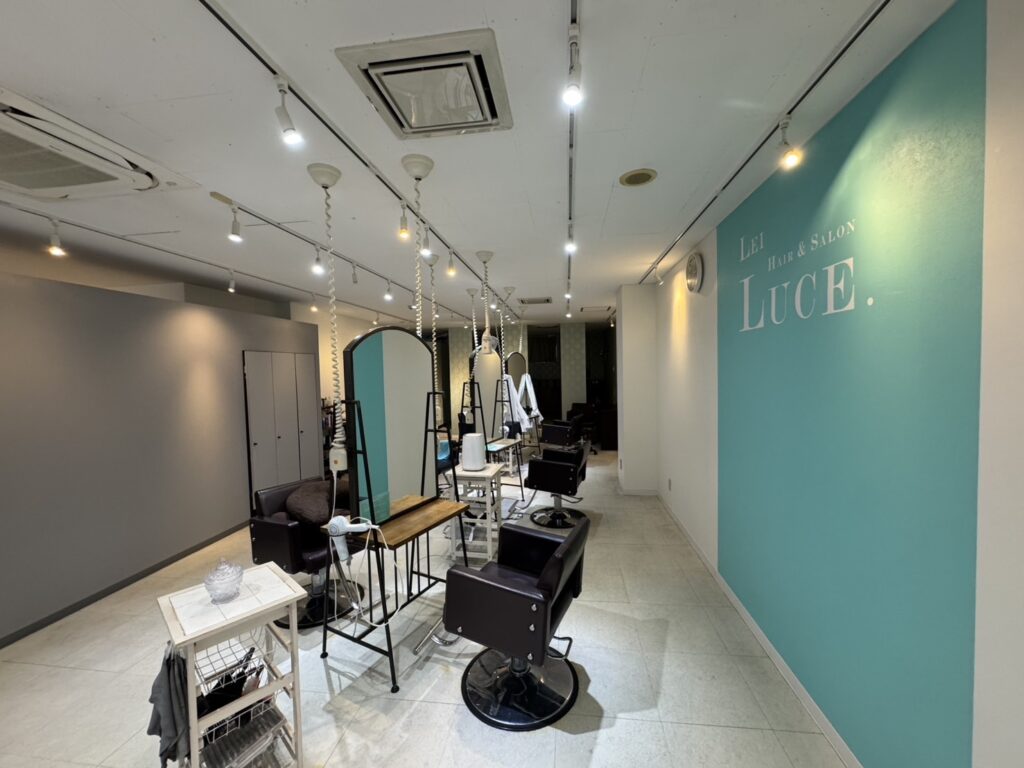 松本市　美容室　LEI　LUCE様　　　　　　　　　　　　　　店舗改装工事　